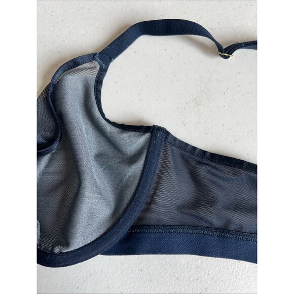 Soma Bra Womens 34D Unbelievable Lift Unlined Perfect Coverage Underwire navy - Picture 8 of 11